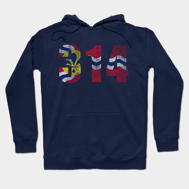 314 St Louis Flag Missouri Hoodie by E